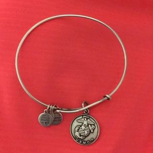Alex and Ani USMC silver bracelet